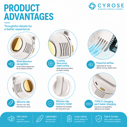 CYROSE™ Wearable Bladeless Fan